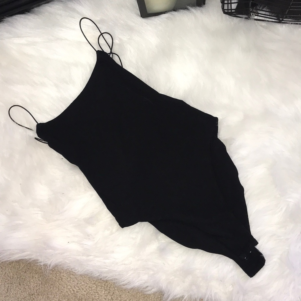 Tiger Mist Strappy Bodysuit in Black